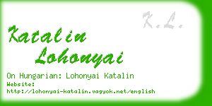 katalin lohonyai business card